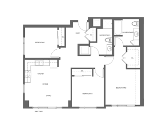  Floor Plan 3 Bed A