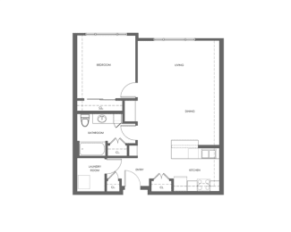  Floor Plan 1 Bed B MFTE ONLY