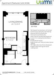 a floor plan of a small house with a bedroom and a bed room