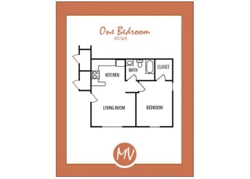  Floor Plan One Bedroom