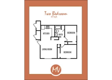  Floor Plan Two Bedroom One Bath