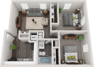 a1 floor plan  1 bedroom  1199 square feet  the crossings at