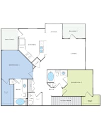B5U 1 Floorplan at Citadel at Westpointe, San Antonio, TX