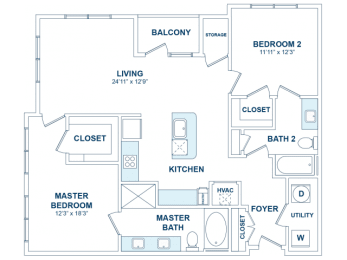 2 bed 2 bath B at The Jane at Preston Trail, Cedar Hill