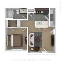 A1.1 Floor Plan at Spring Creek Apartments, Crestview Florida