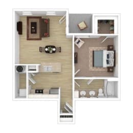 1 bed 1 bath D  at Citadel at Westpointe, San Antonio, TX, 78251