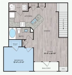 1 bed 1 bath E  at Citadel at Westpointe, San Antonio