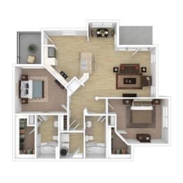 2 bed 2 bath D  at Citadel at Westpointe, San Antonio, Texas