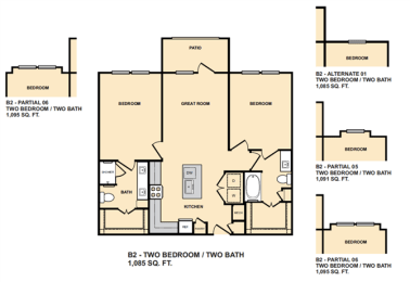 B2 Floor Plan  at Edge and Stone, San Antonio