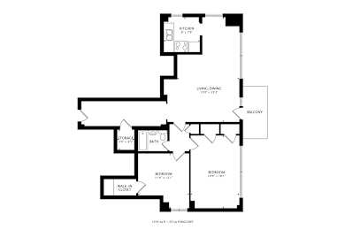 a black and white floor plan of a house with a staircase