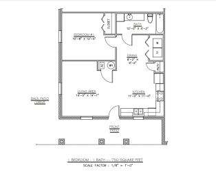 a floor plan of a bedroom floor plan with a bathroom and a living room