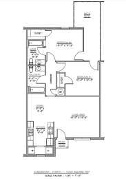 a floor plan of a bedroom floor plan with a bathroom and a closet