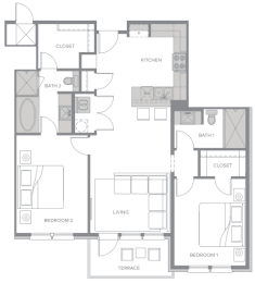 a floor plan of a house with an open floor plan