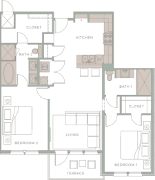  Floor Plan THE CLEAR FORK A- B2