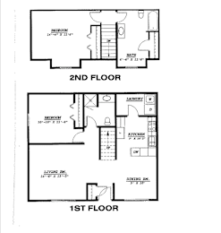 floor plan of the first and second floor of a house