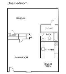  Floor Plan 1 bedroom