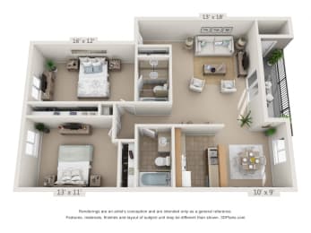 2 bed 2 bath at Princeton Court, Texas