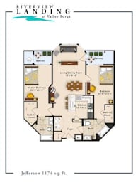 Jefferson Floor Plan at Riverview Landing @ Valley Forge, Pennsylvania
