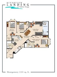 Montogmery Floor Plan at Riverview Landing @ Valley Forge, Eagleville, PA 19403