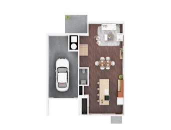 C1 Floor Plan at 5Fifty5, Iowa, 50309