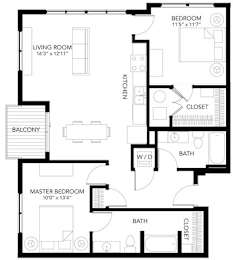 C11 2Bed 2Bath at Vue Apartments, Des Moines, IA