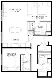 C13 2Bed 2Bath at Vue Apartments, Des Moines, Iowa