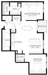 C17 2Bed 2Bath at Vue Apartments, Des Moines, IA 50309