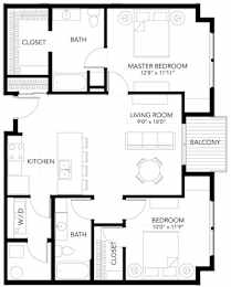 C18 2Bed 2Bath at Vue Apartments, Des Moines, IA