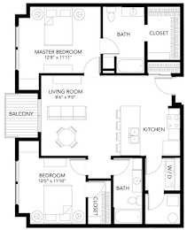 C19 2Bed 2Bath at Vue Apartments, IA, 50309