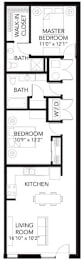 C1 2Bed 2Bath at Vue Apartments, Des Moines