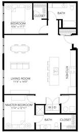 C22 2Bed 2Bath at Vue Apartments, Des Moines