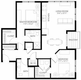 C24 2Bed 2Bath at Vue Apartments, Des Moines, IA 50309