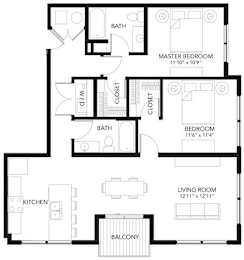 C8 2Bed 2Bath at Vue Apartments, Des Moines