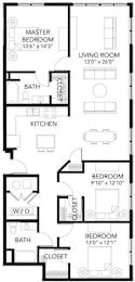 D11 3Bed 2Bath at Vue Apartments, Iowa