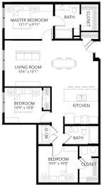 D7 3Bed 2Bath at Vue Apartments, Des Moines, IA 50309