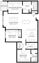 D8 3Bed 2Bath at Vue Apartments, Des Moines, IA