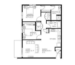3Bed 2Bath at Meadowlark Place Apartments, Grimes, IA