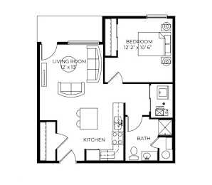 1Bed 1Bath at Meadowlark Place Apartments, Grimes, IA