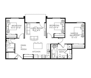 3Bed 2Bath-D at Meadowlark Place Apartments, Grimes, Iowa