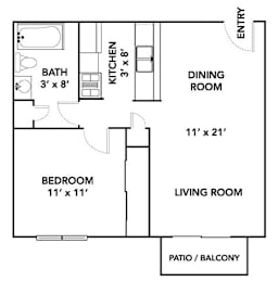 A1 Floor Plan at Bristol Ridge, Urbandale, IA
