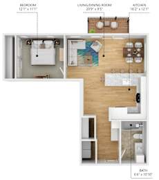 A2 Floor Plan at Level, Des Moines, IA