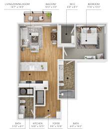 A9 Floor Plan at Level, Des Moines Iowa
