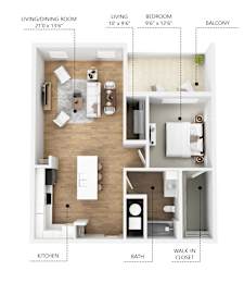A13 Floor Plan at Linc, Iowa, 50309