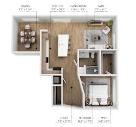A20 Floor Plan at Linc, Des Moines Iowa