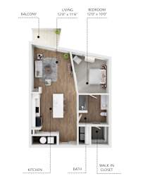 A4 Floor Plan at Linc, Des Moines Iowa