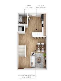 A5 Floor Plan at Linc, Des Moines