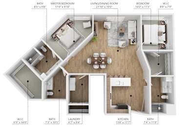 B17 Floor Plan at Linc, Des Moines