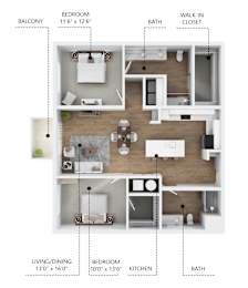 B7 Floor Plan at Linc, Des Moines, IA