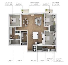 C10 Floor Plan at Linc, Iowa, 50309