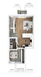 C8 Floor Plan at Linc, Des Moines, 50309